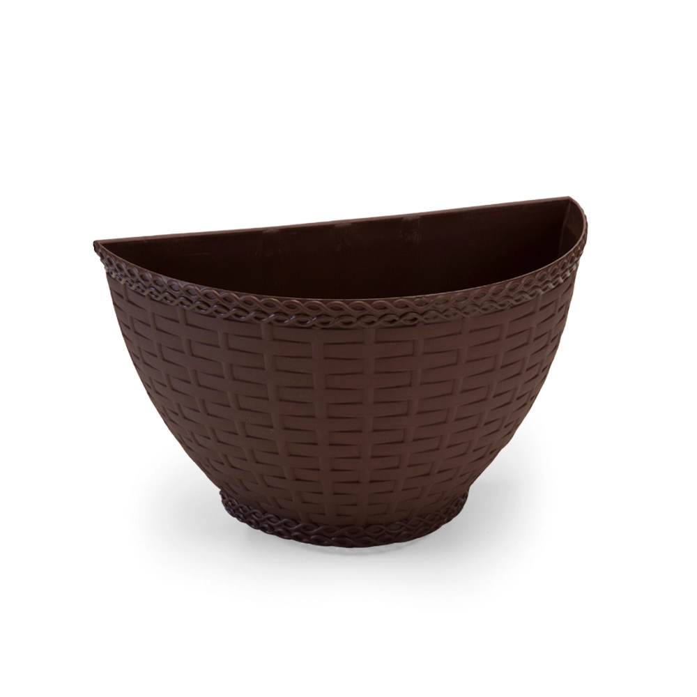 Vaso De Parede Rattan Coffee
