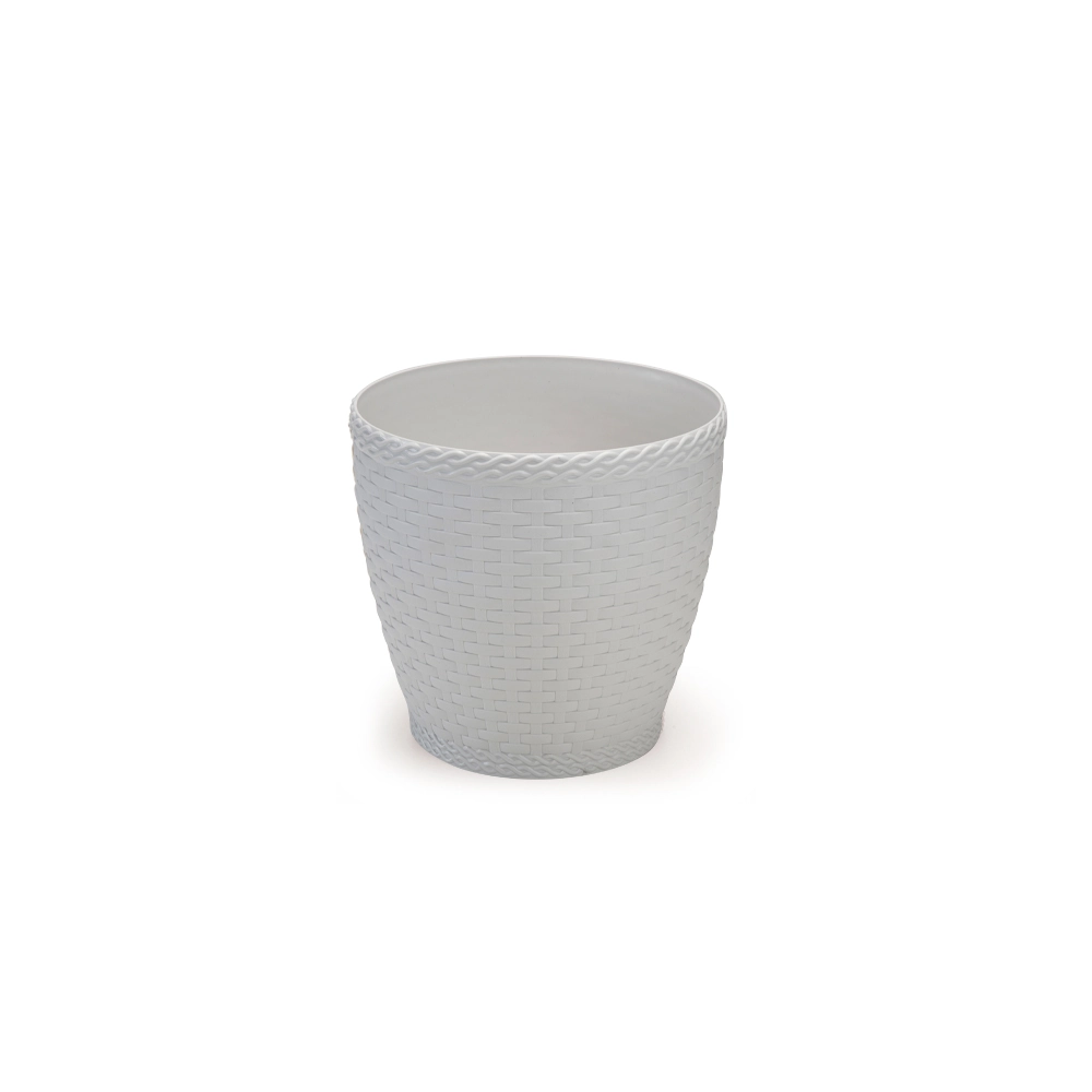 Vaso Rattan Mini Branco 558r