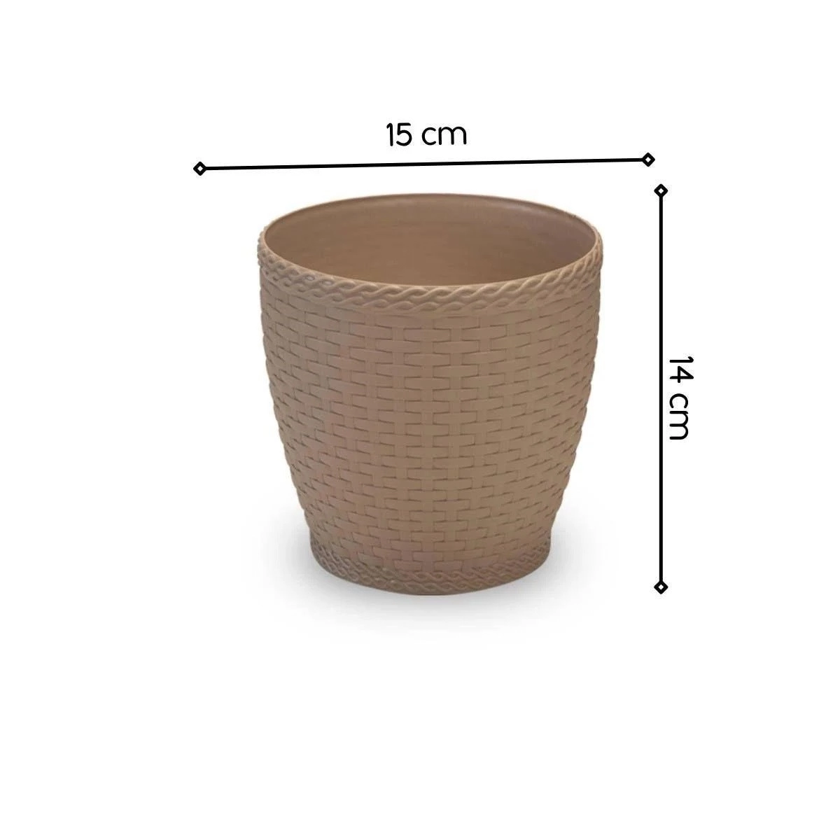 Vaso Rattan Palha Mini