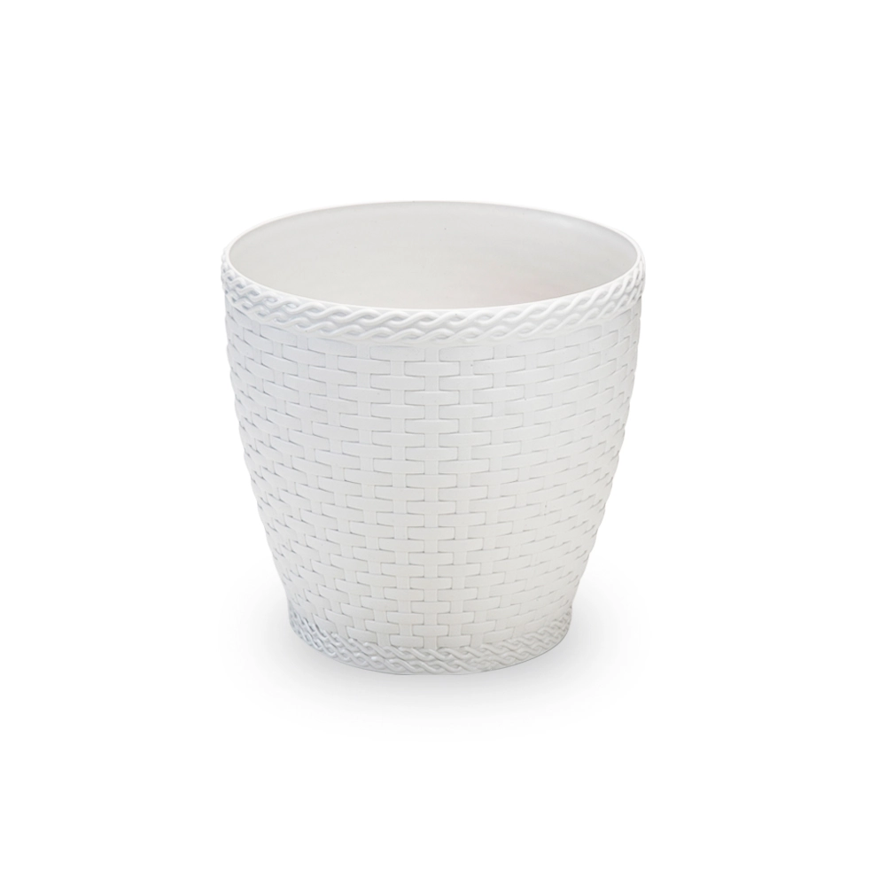 Vaso Rattan Branco M