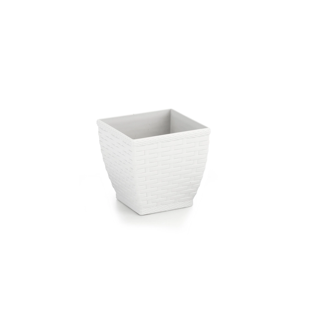 Vaso Cachepo Rattan M3 Quad Branc
