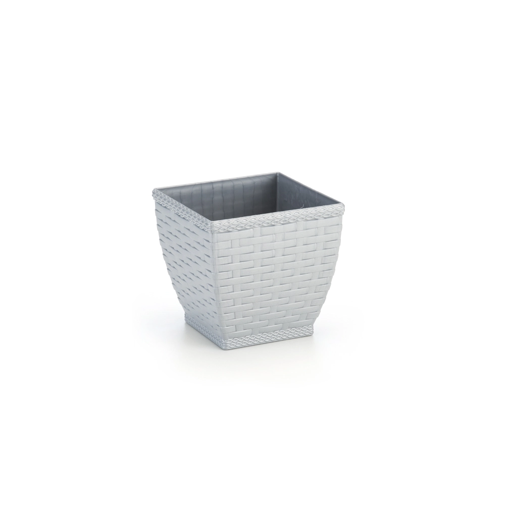 Vaso Cachepo Quad Cinza 0.350lts 628 Injeplastec