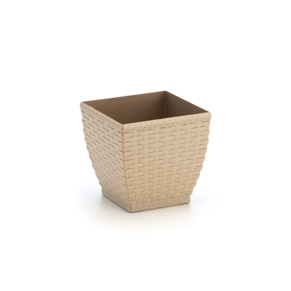 Vaso Cachepo Rattan Mini Quad Palha 630r