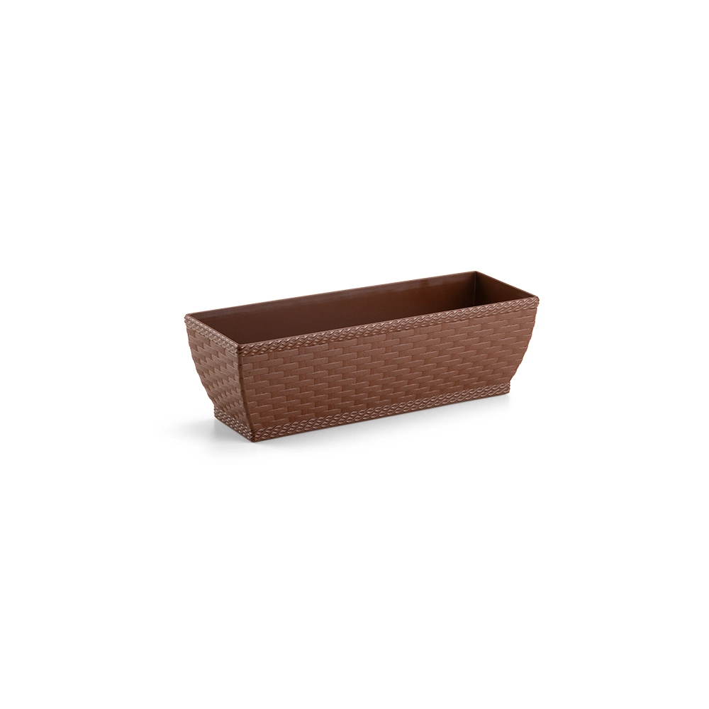 Vaso Jardineira Rattan Coffee Pequeno 945 Injeplastec
