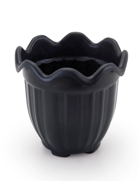 Vaso Flor Redondo Mini Preto Ref.420