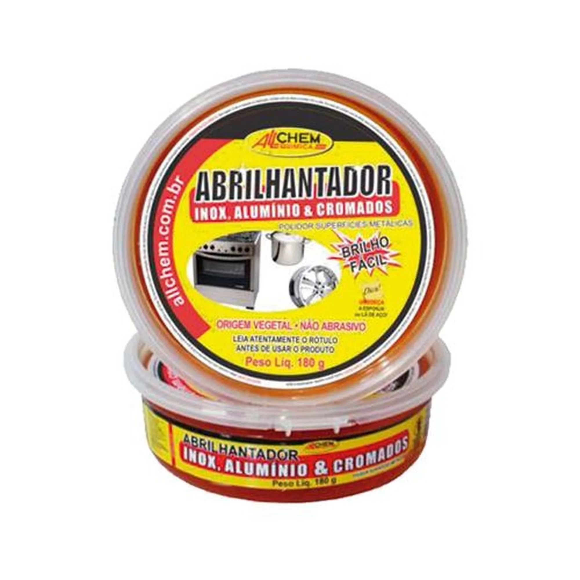 Kit 6 Un Abrilhantador Inox E Alumínio Allchem 240g
