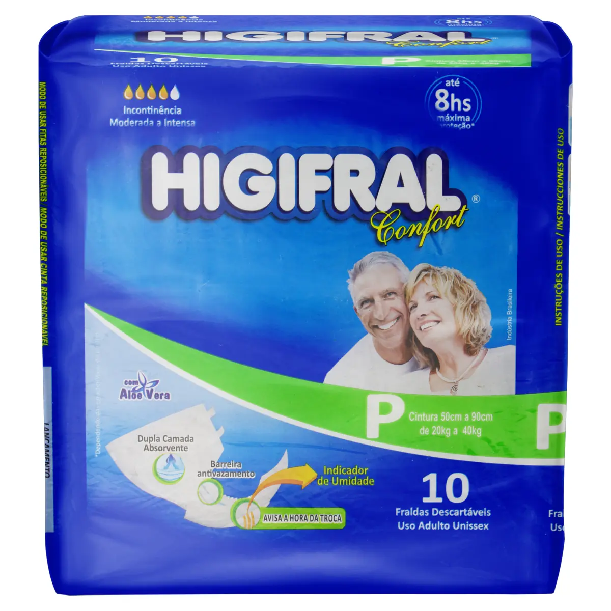 Fralda Descartável Adulto Higifral Confort P Pacote 10 Unidades