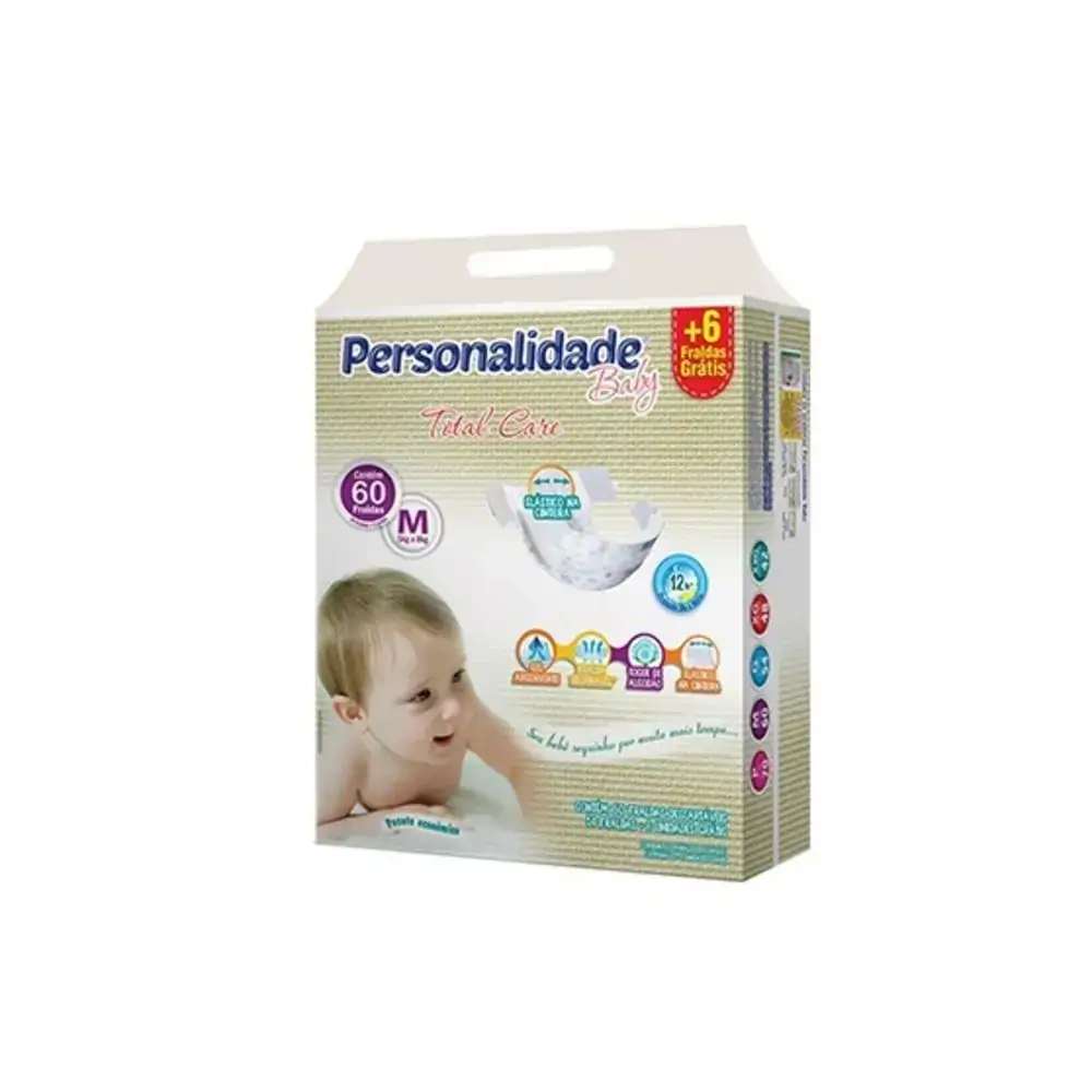 Fralda Personalidade Baby C/60 M T.care Econ.