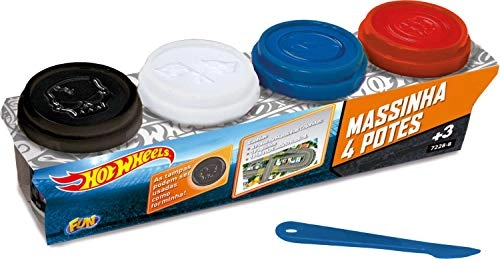 Brinquedo Hot Wheels Massinha 4 Potes