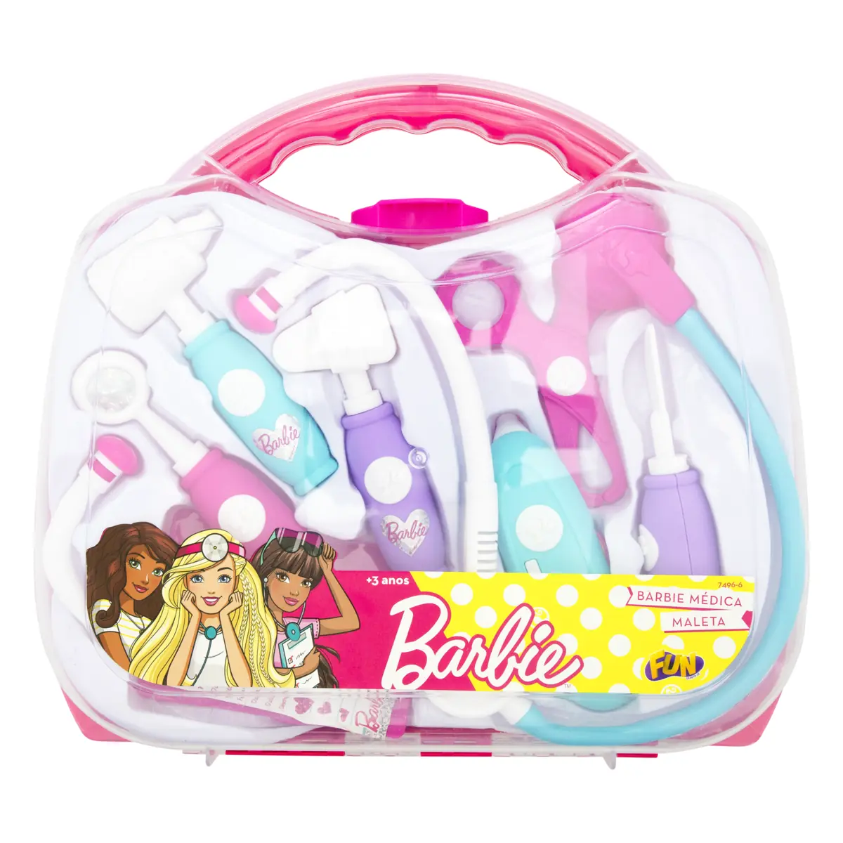 Maleta De Brinquedo Barbie Médica Fun Divirta Se