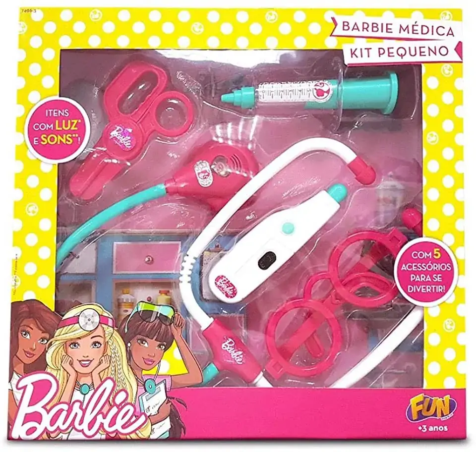 Brinquedo Barbie Kit Medica Pequeno