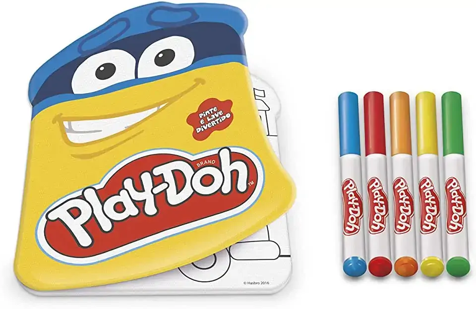 Brinquedo Play Doh Livro Pinte E Lave