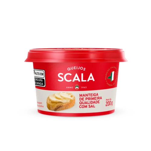 Manteiga De Primeira Qualidade Com Sal Scala Pote 200g
