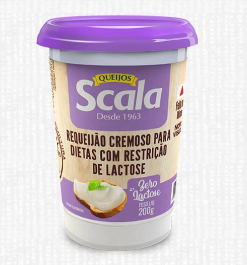 Requeijão Cremoso Zero Lactose Scala Copo 200g