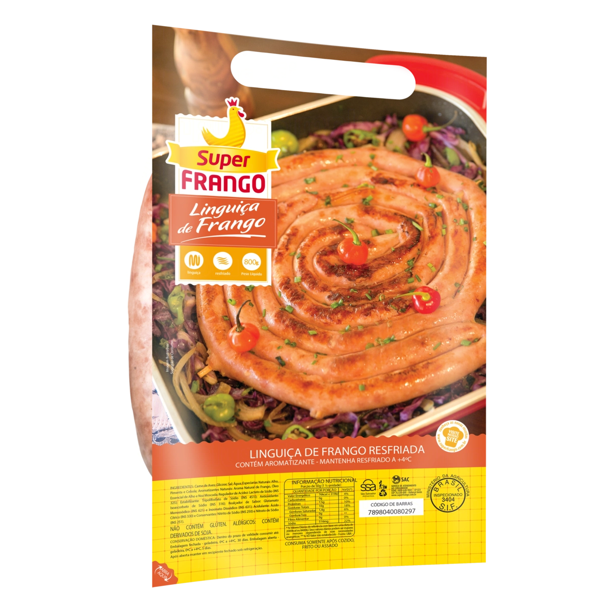 Linguiça De Frango Super Frango 800g