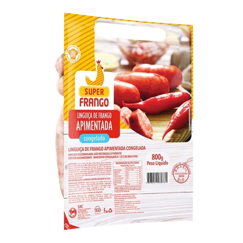 Linguiça De Frango Apimentada Super Frango 800g