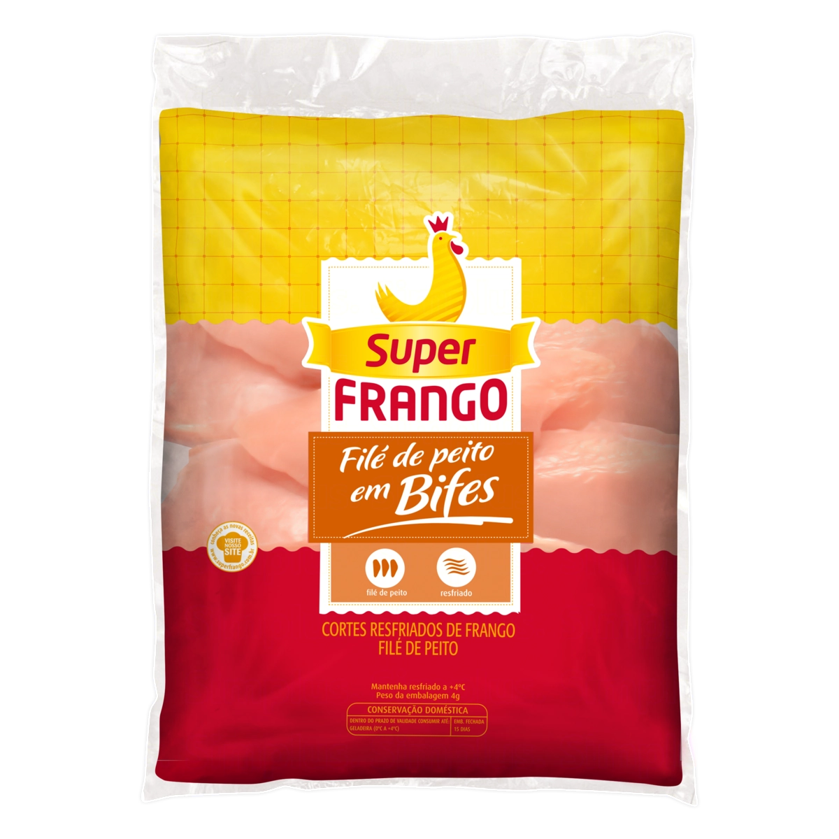 Filé De Peito De Frango Resfriado Em Bifes Super Frango
