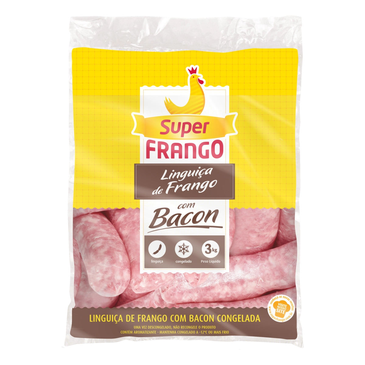 Linguiça De Frango Com Bacon Super Frango 3kg