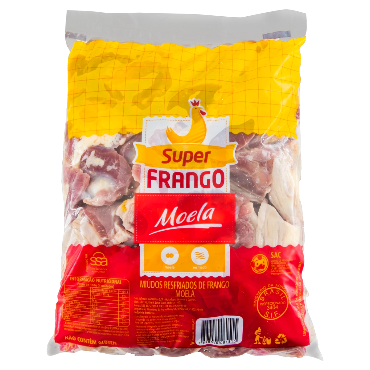 Moela De Frango Resfriada Super Frango 1kg