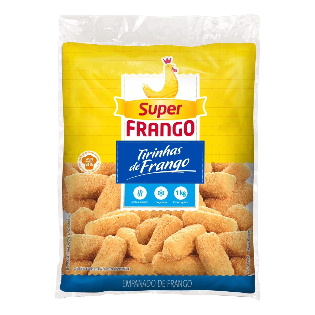 Empanado De Frango Em Tirinhas Super Frango Pacote 1kg