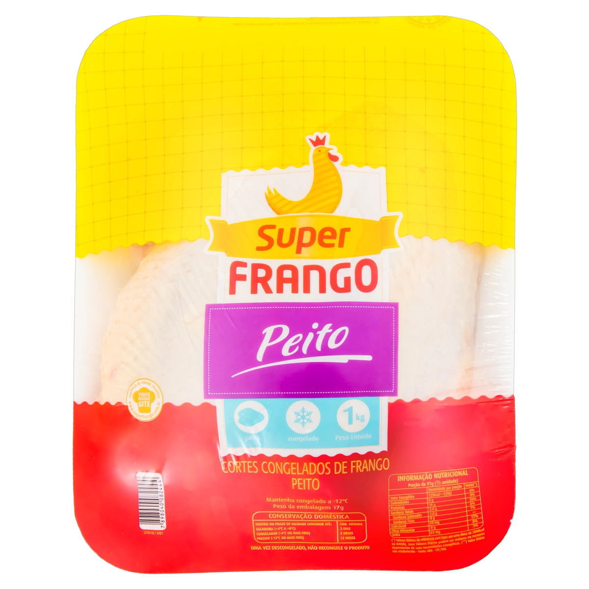 Peito De Frango Congelado Super Frango 1kg