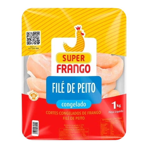 Filé De Peito De Frango Congelado Super Frango 1kg