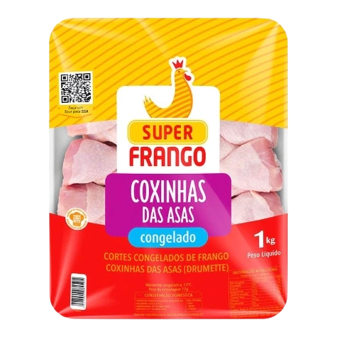 Coxinha Da Asa De Frango Congelada Super Frango 1kg