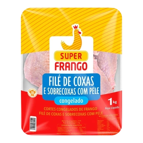 Filé De Coxa E Sobrecoxa De Frango Congelado Super Frango 1kg