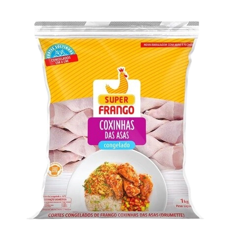 Coxinha Da Asa De Frango Congelada Super Frango 1kg