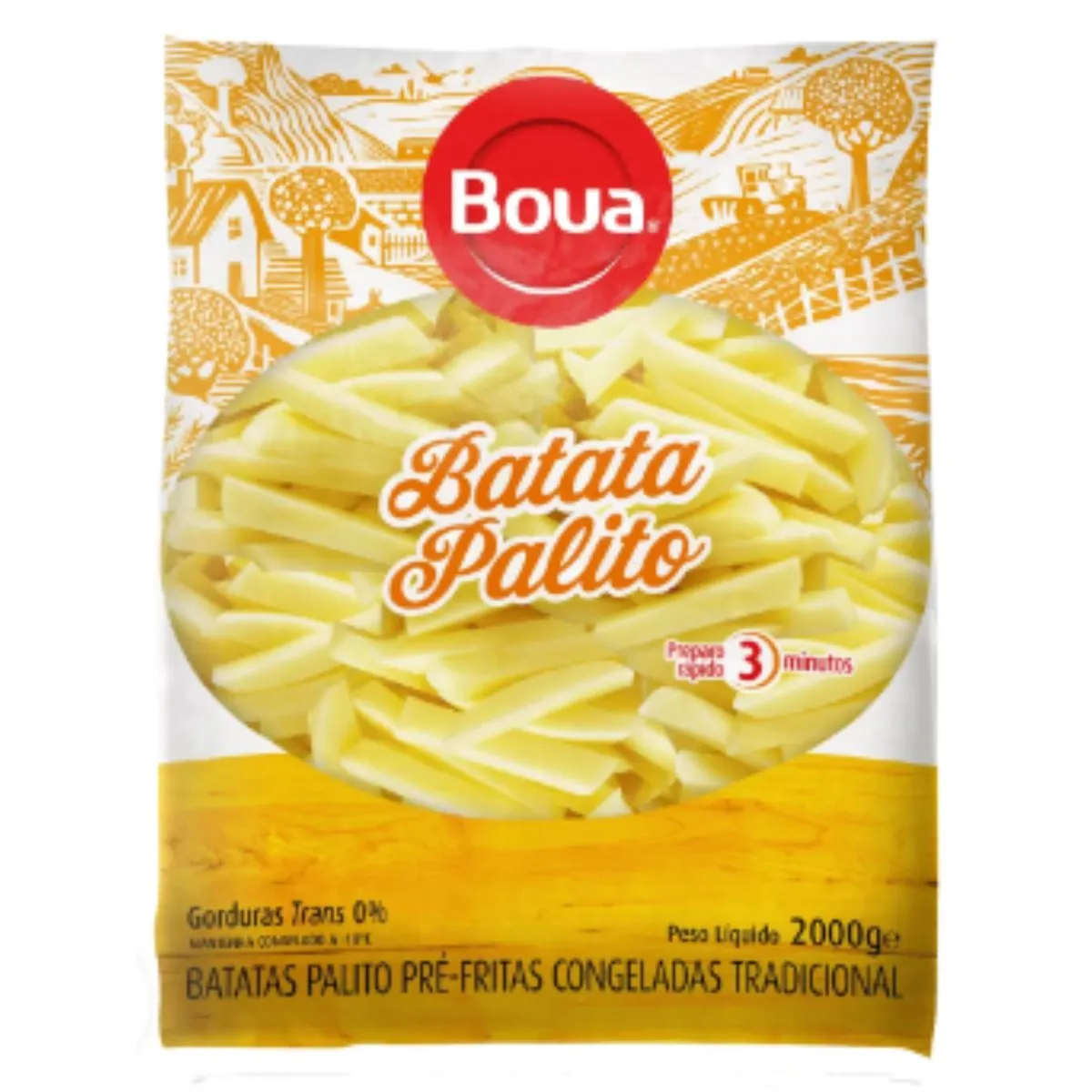 Batata Palito Congelada Boua 2 k