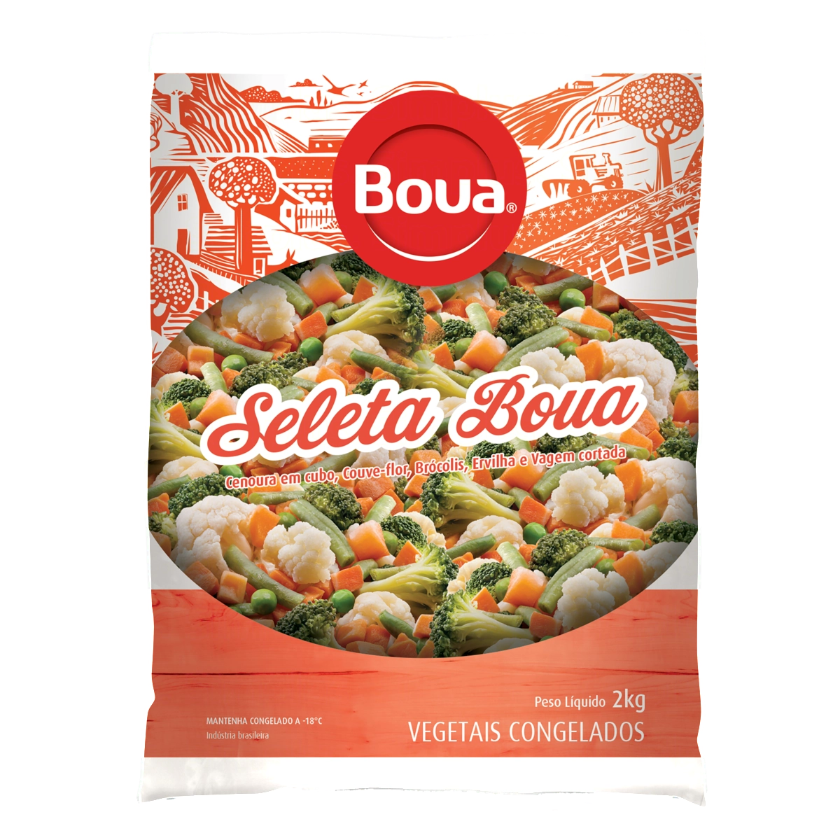 Seleta De Vegetais Congelados Boua Pacote 2kg