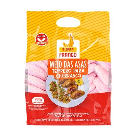 Meio Da Asa Super Frango 800g Temp Churr Cong