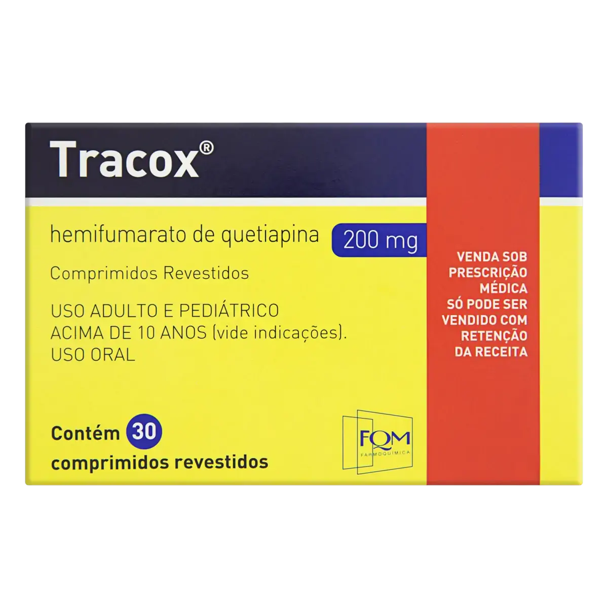 Tracox 200mg Fqm Caixa 30 Comprimidos Revestidos