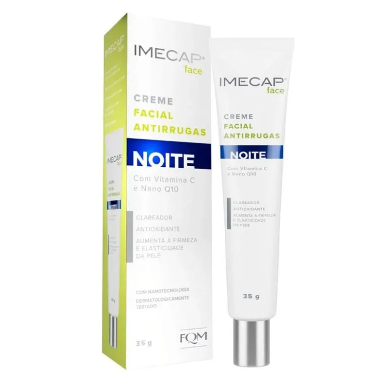 Creme Facial Antirrugas Face Noite Imecap Com 35g