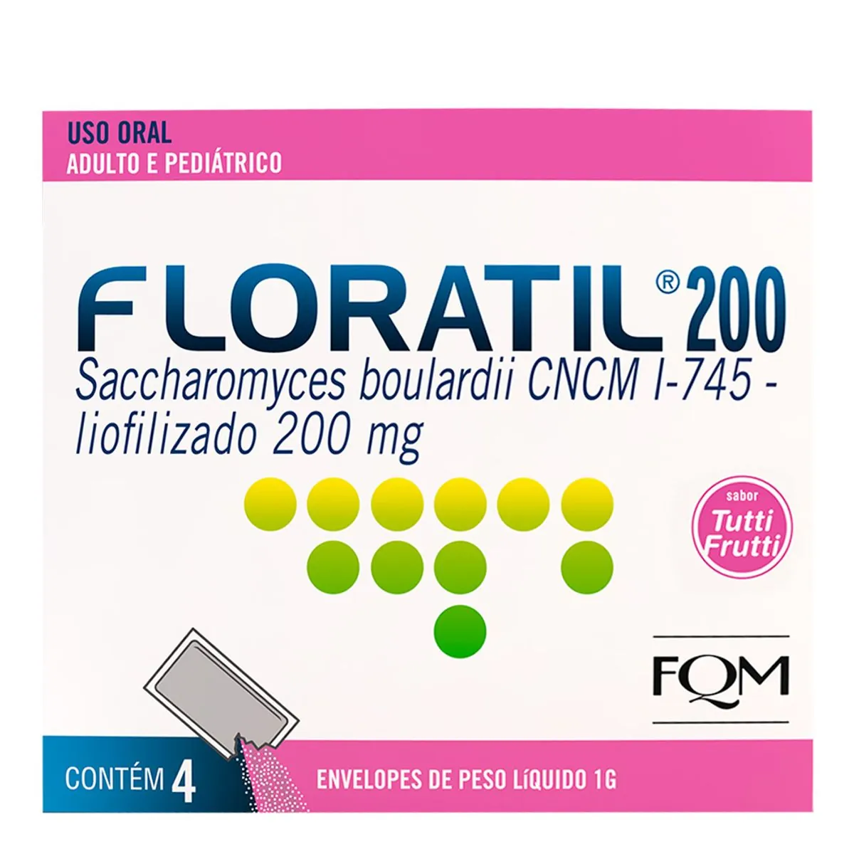 Floratil 200mg/g Po Or 4 Env X 1g