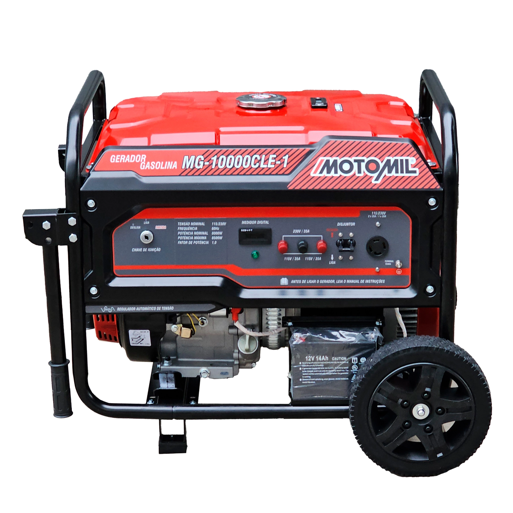 Gerador de Energia a Gasolina Aberto 8,5 Kva Bivolt com AVR MG-10000CLE-1 Motomil