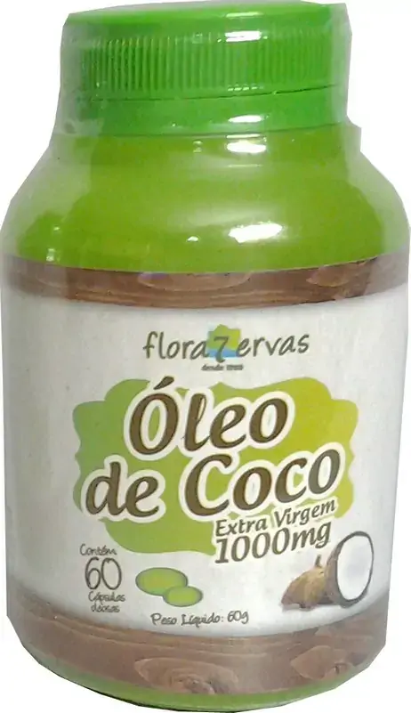 óleo Coco 60cap/1g Flora 7 Ervas .