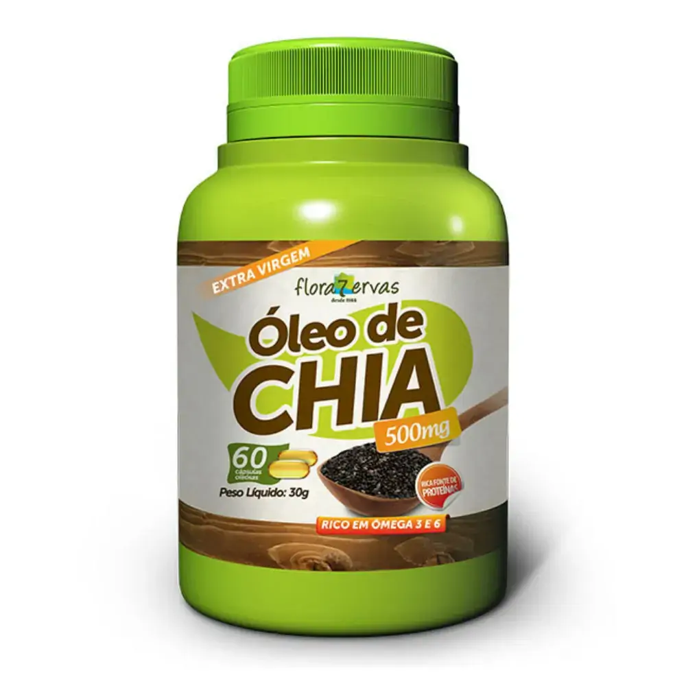 Oleo De Chia 500mg 60caps Flora 7 Ervas Fitorio