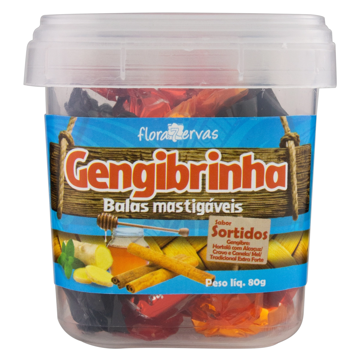 Bala Sortida Gengibrinha Pote 80g