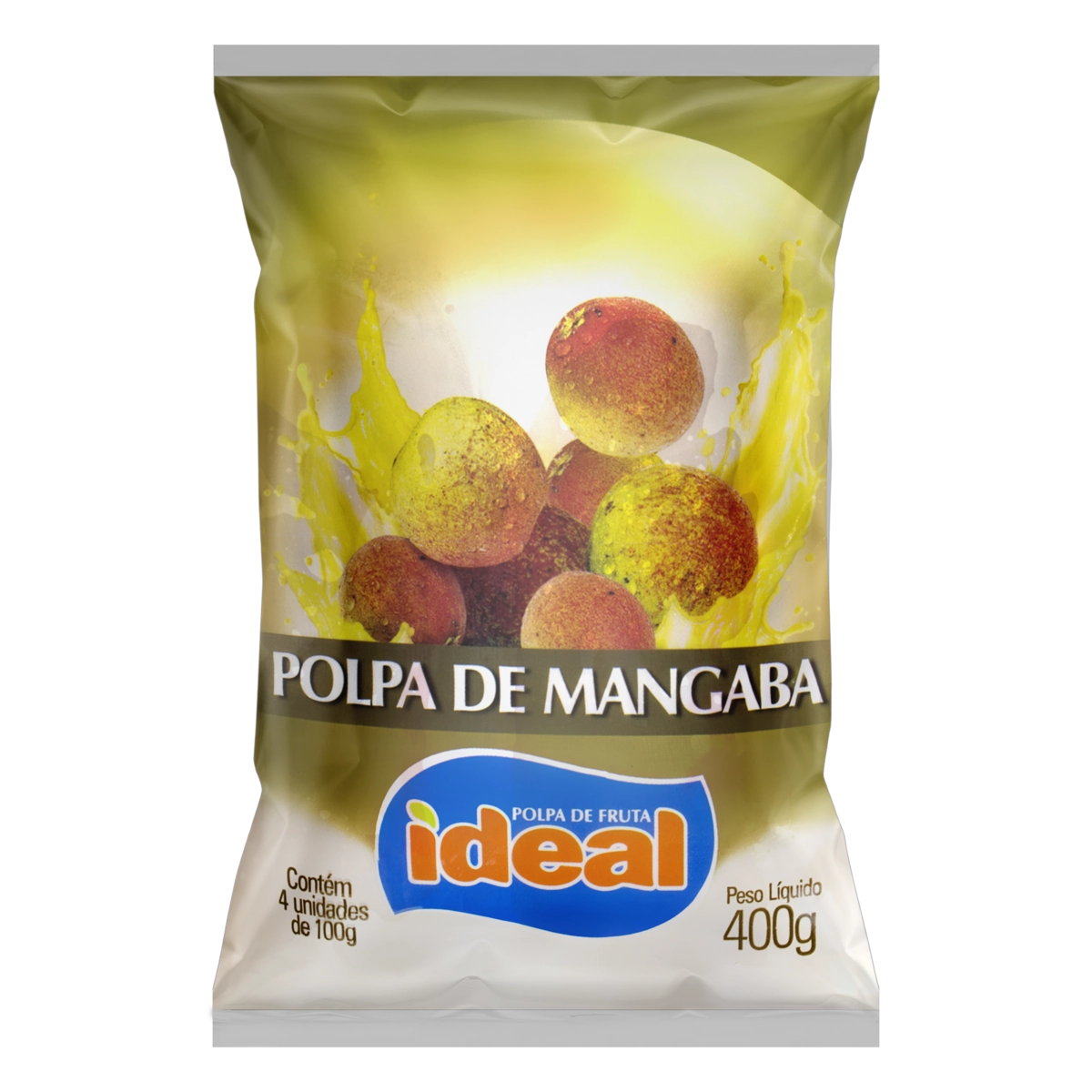 Polpa De Fruta Mangaba Ideal Pacote 400g 4 Unidades