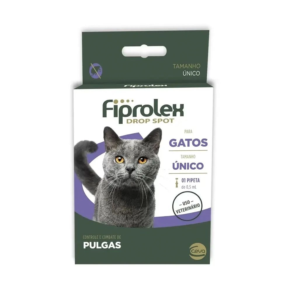Antipulgas e Carrapatos Ceva Fiprolex Drop Spot para Gatos - 1 Pipeta