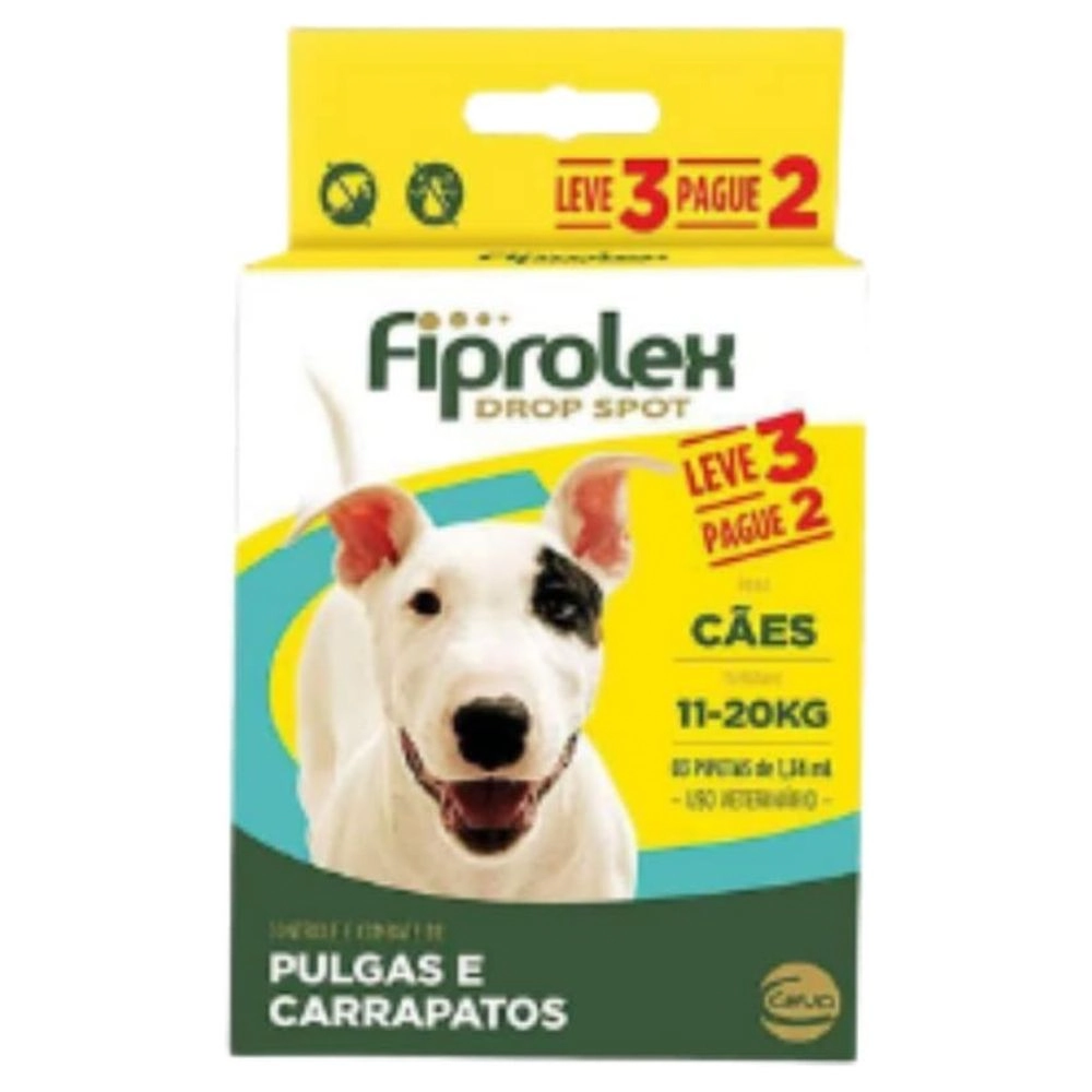 Combo Antipulgas Fiprolex Cães 11 a 20kg Ceva