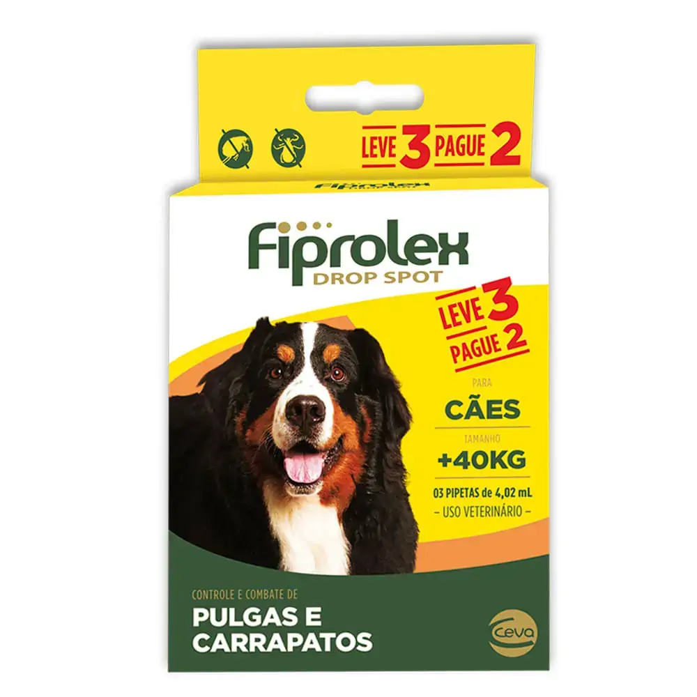 Combo Antipulgas Fiprolex Cães acima de 40kg Ceva