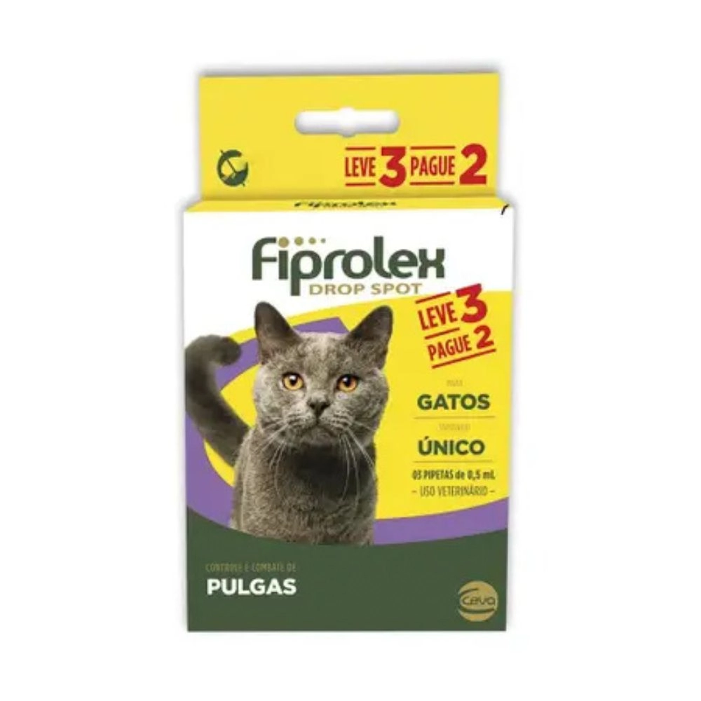 Combo Antipulgas Fiprolex Gatos 0,5ml Ceva