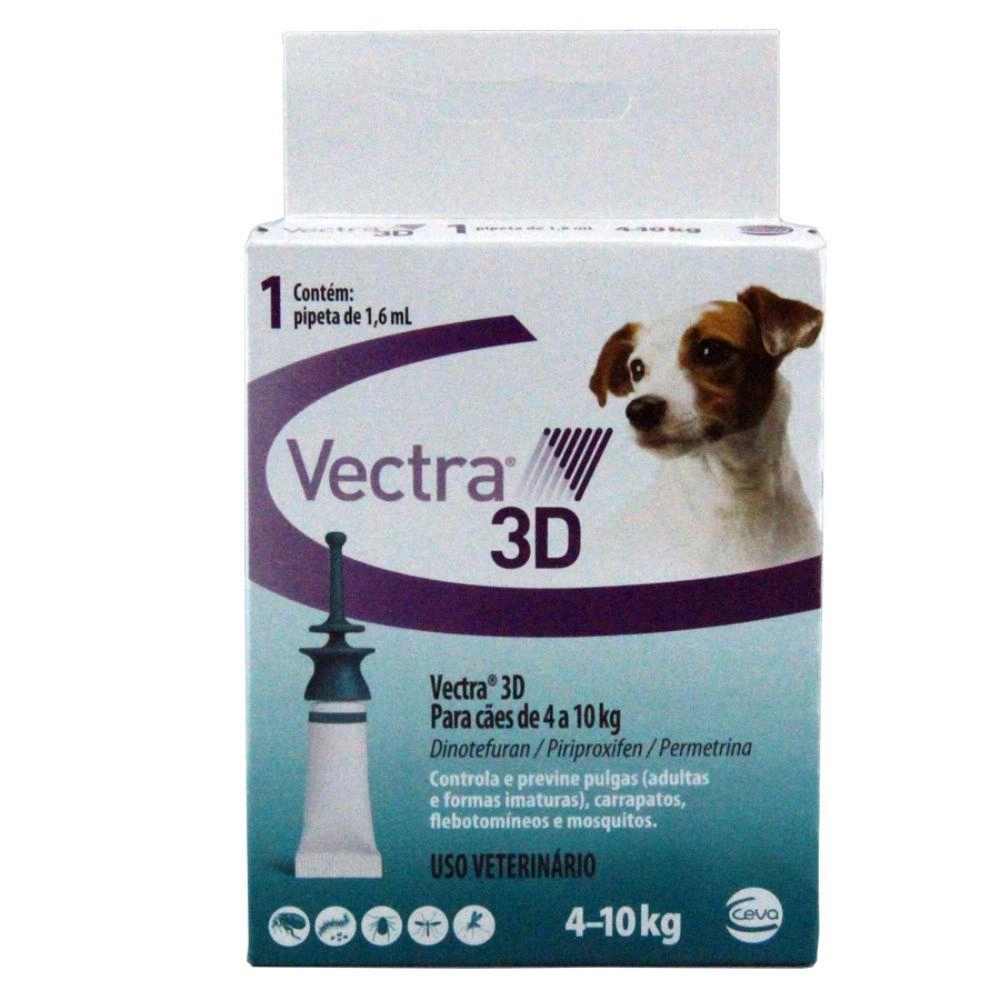 Antipulgas e Carrapatos Ceva Vectra 3D Para Cães de 4kg a 10kg