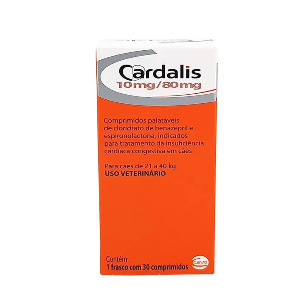Cardalis Ceva 10mg/80mg Para Cães De 21 A 40kg Com 30 Comprimidos