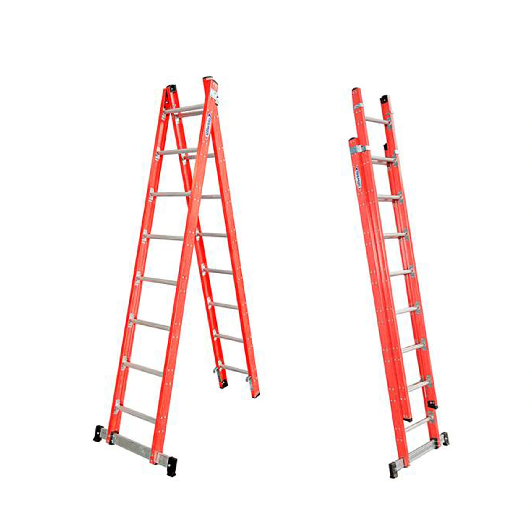 Escada Tesoura Extensível 8 Degraus Fechada e 14 Degraus Aberta 2,50x4,40m W Bertolo