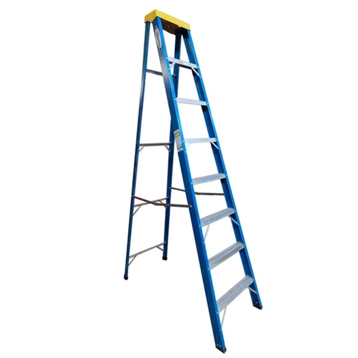 Escada Tesoura Simples Acesso Alumínio Fibra Premium 2,40M - 8 Degraus W Bertolo