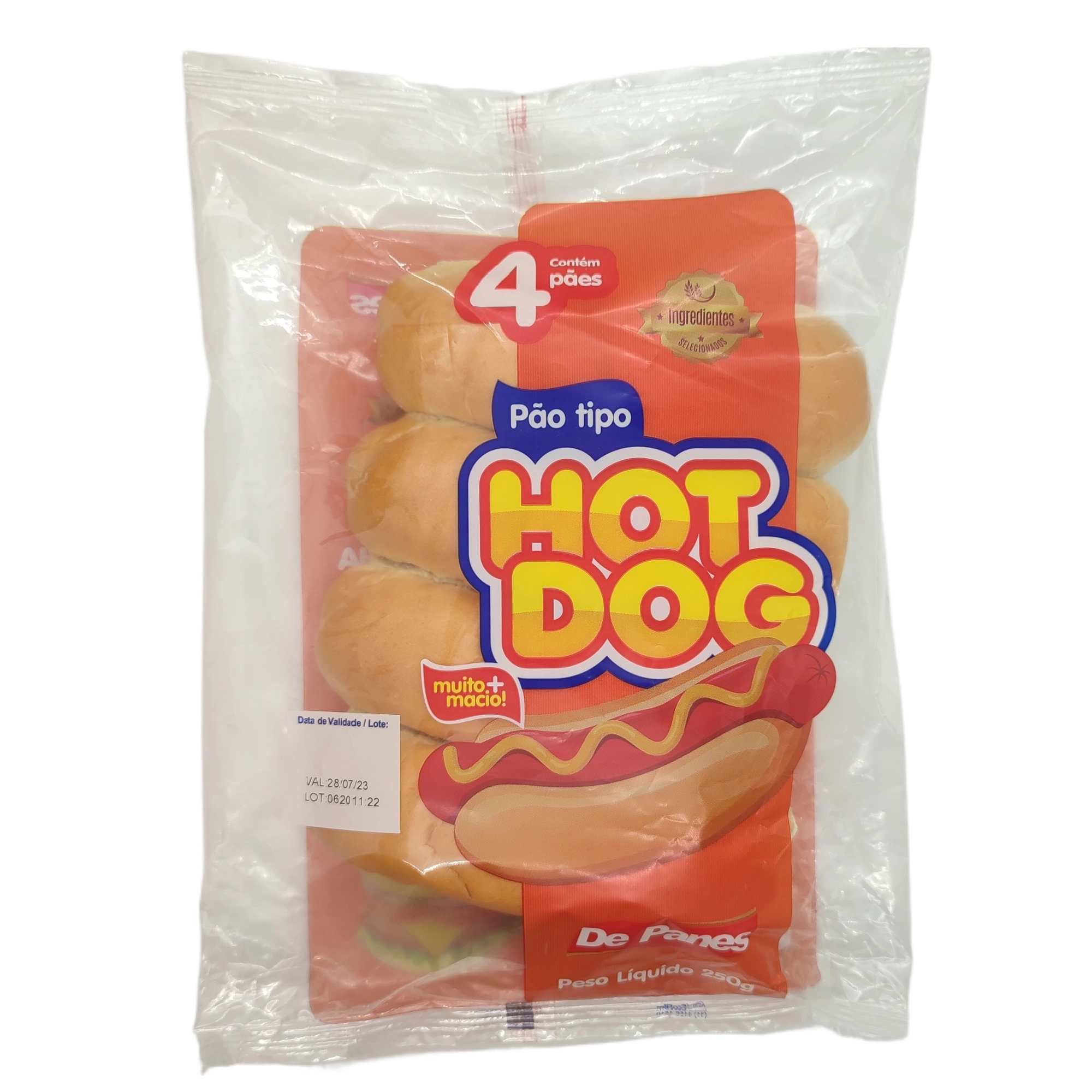 Pao Hot Dog De Panes 250g
