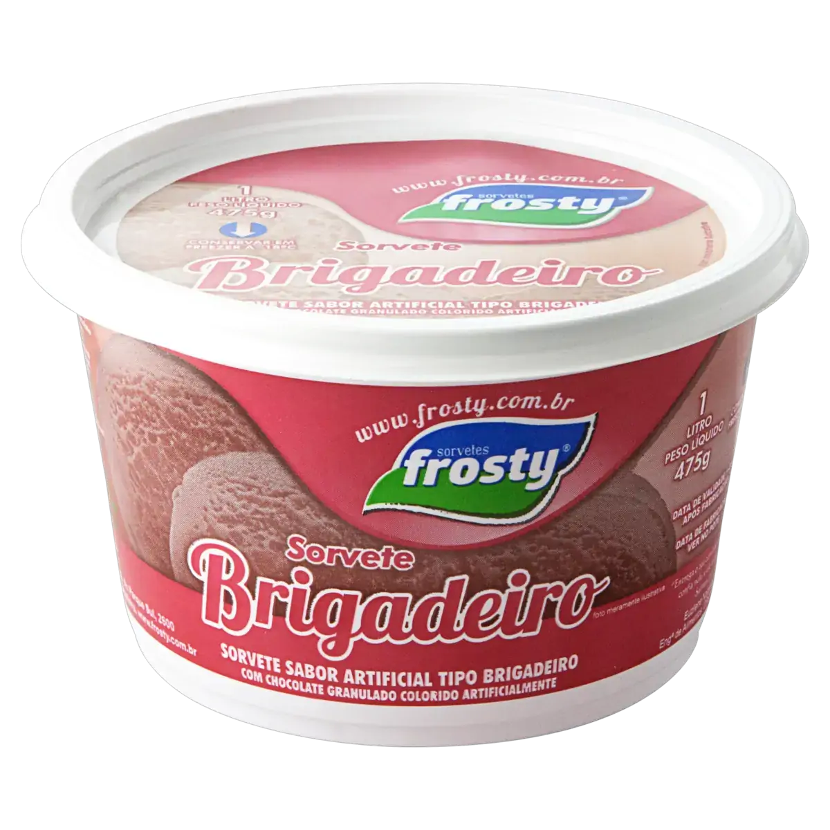 Sorvete Brigadeiro Sorvetes Frosty Pote 1l
